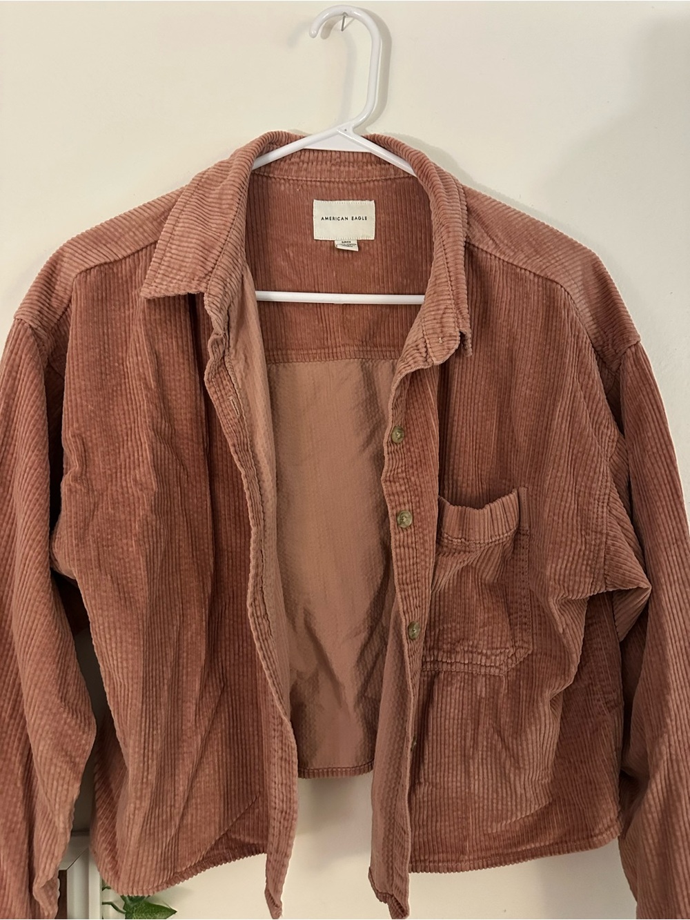American Eagle Outfitters Corduroy Jacket in Dusty Rose Brown
